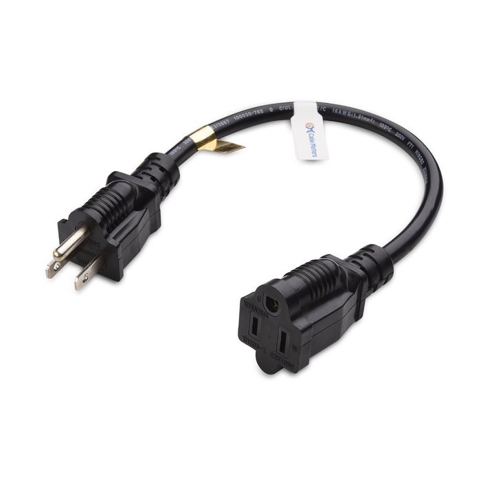 Cable Matters 2-Pack Heavy Duty Computer Monitor Power Cord in 10 Feet (NEMA 5&ndash;15P to IEC C13) N90