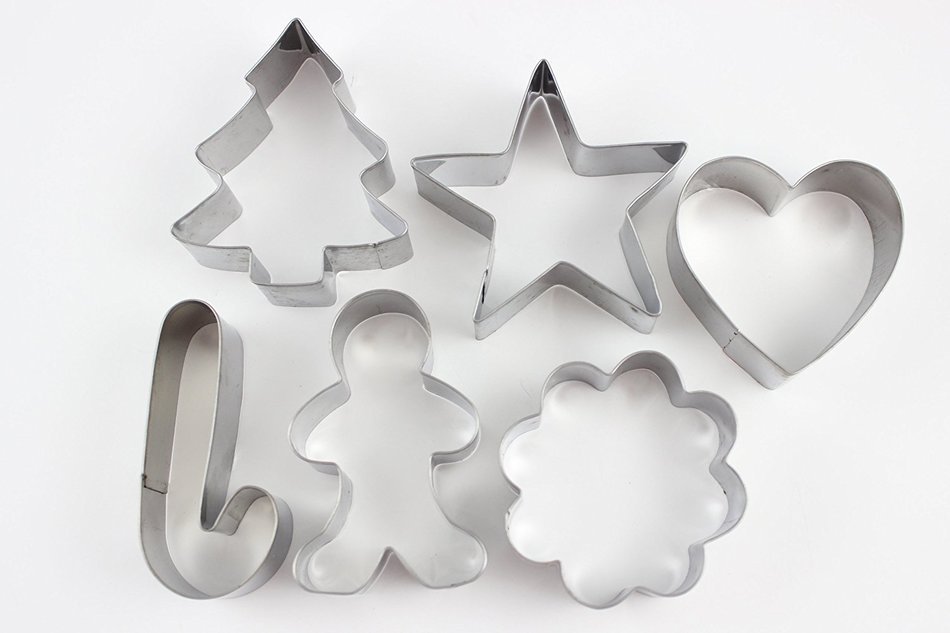 Home Value 6 Piece Cookie Cutter Set, Metal
