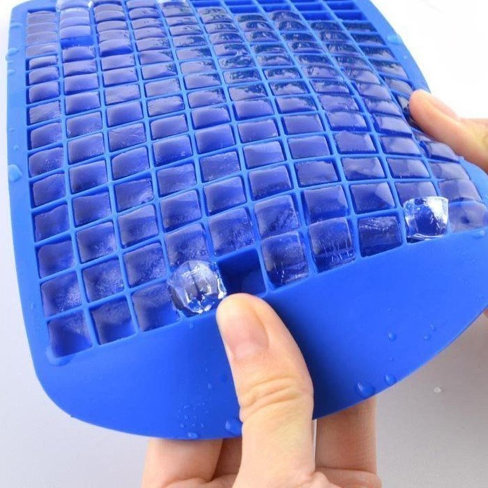 Iuhan Fashion 160 Ice Cubes Frozen Cube Bar Pudding Silicone Tray Mould Mold Tool (Red) N3