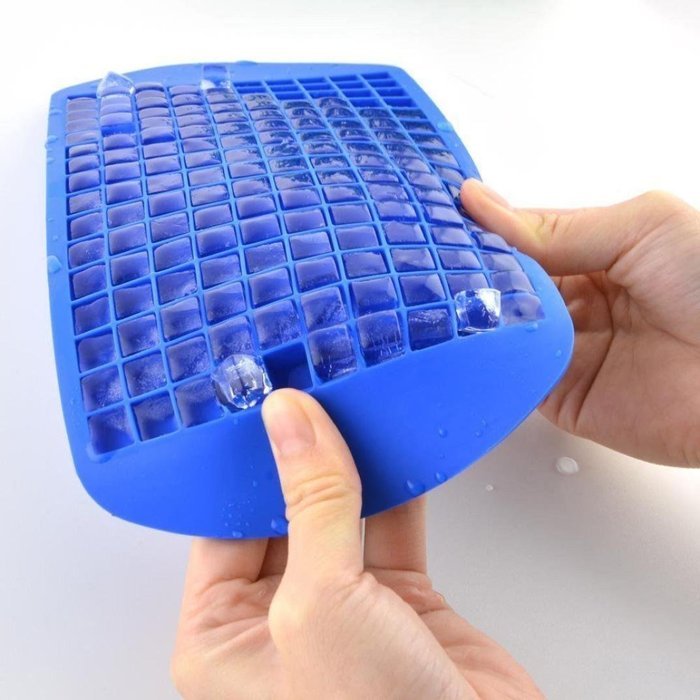 Iuhan Fashion 160 Ice Cubes Frozen Cube Bar Pudding Silicone Tray Mould Mold Tool (Red) N4