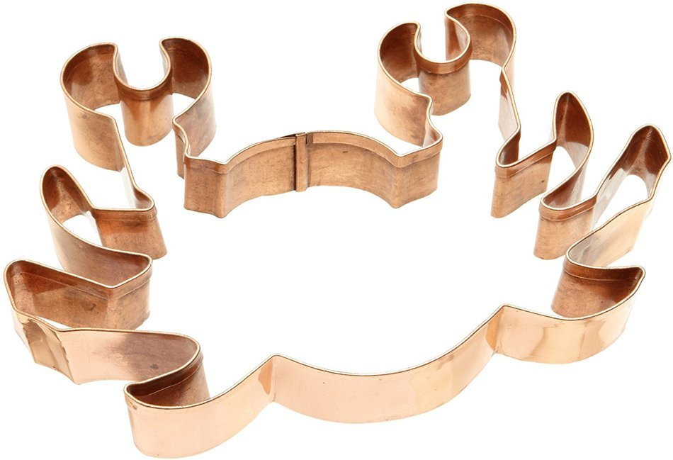Old River Road Crab Shape Cookie Cutter, Copper