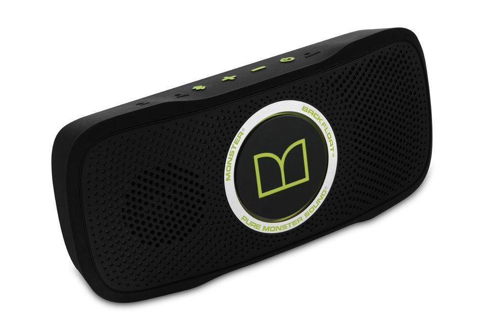 Monster SuperStar BackFloat High Definition Bluetooth Waterproof Floating Speaker - Black and Light Blue N13