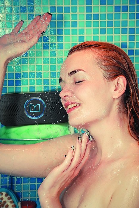 Monster SuperStar BackFloat High Definition Bluetooth Waterproof Floating Speaker - Black and Light Blue N22