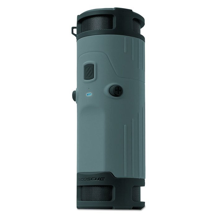 Scosche BTBTLGY Boom Bottle Weatherproof Wireless Portable Speaker, Grey/Black