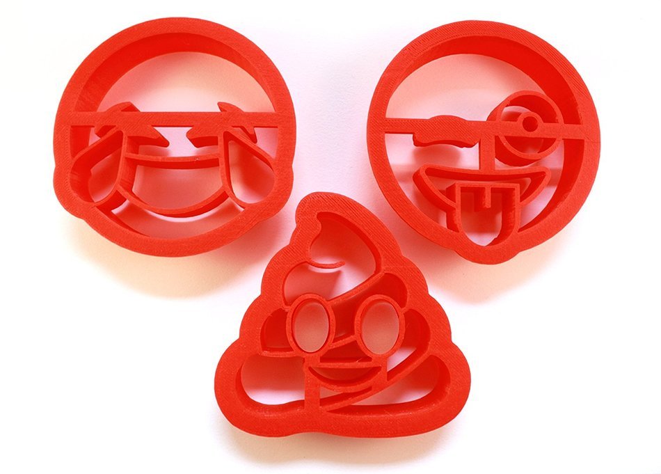 3-Pack Funny Emoji Cookie Cutters