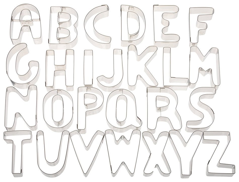 Ateco Alphabet Stainless Steel Cookie Cutter Set