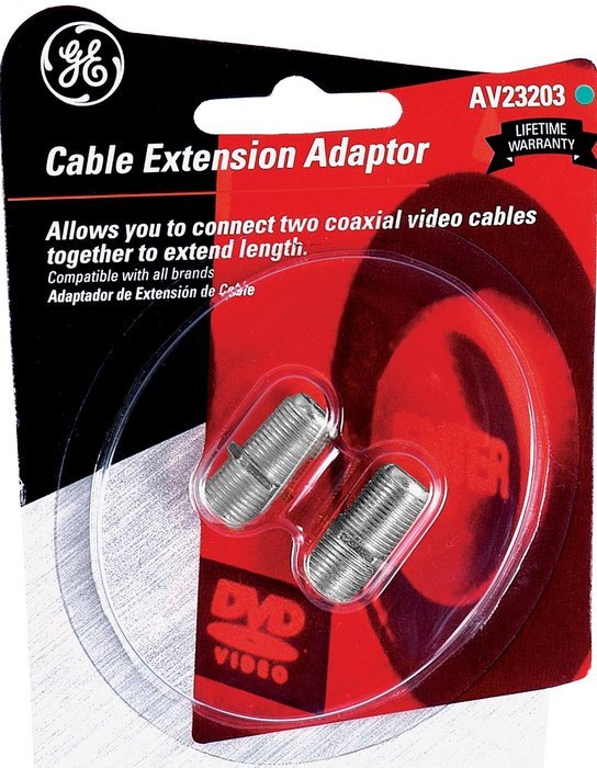 GE 23203 Cable Extension Adaptor Connects Two Coaxial Video Cables N2