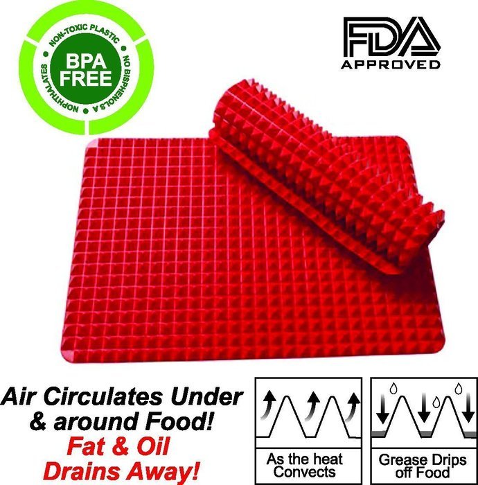 Life Up High Temperature Non-stick Unique Silicone Grill Mat for Charcoal Grill,Outdoor BBQ with Baking Mat for...