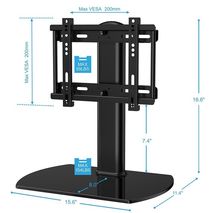 Fenge Swivel Universal TV Stand/Base Tabletop TV Stand with mount for 32 to 65 inch Flat screen Tvs/xbox One/tv... N16