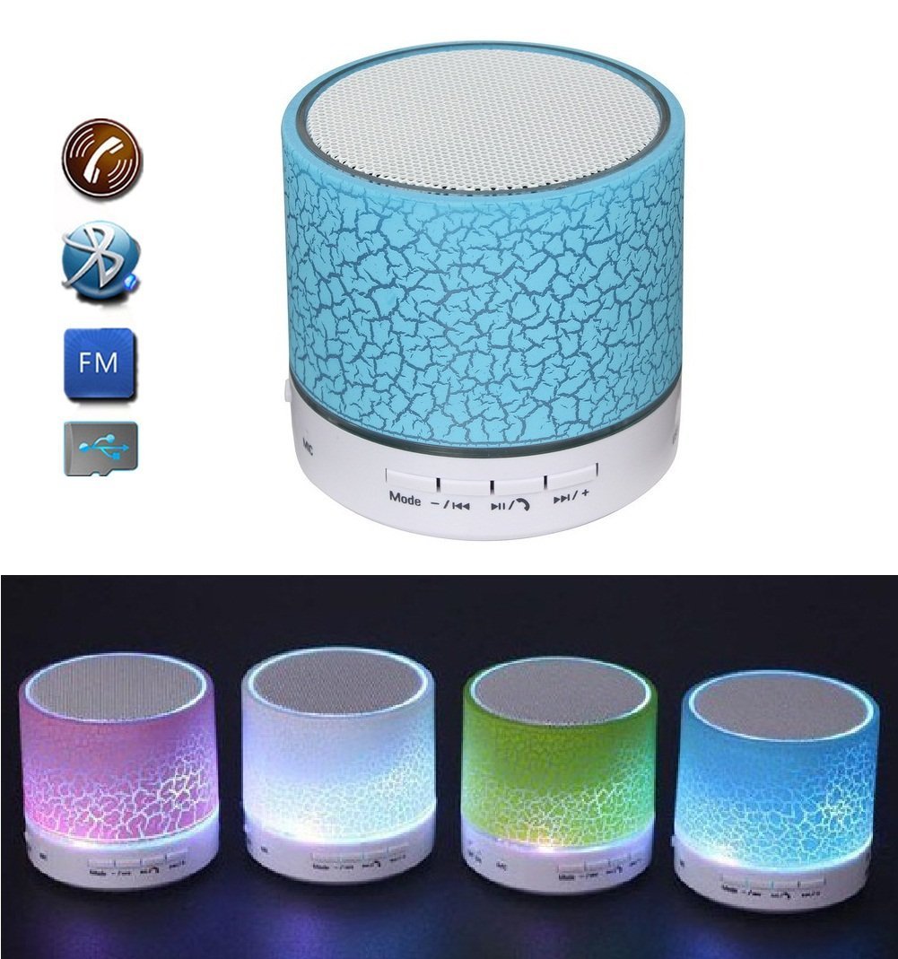 OWIKAR® A9 Mini Portable Wireless Bluetooth Speakers LED Light Stereo ...