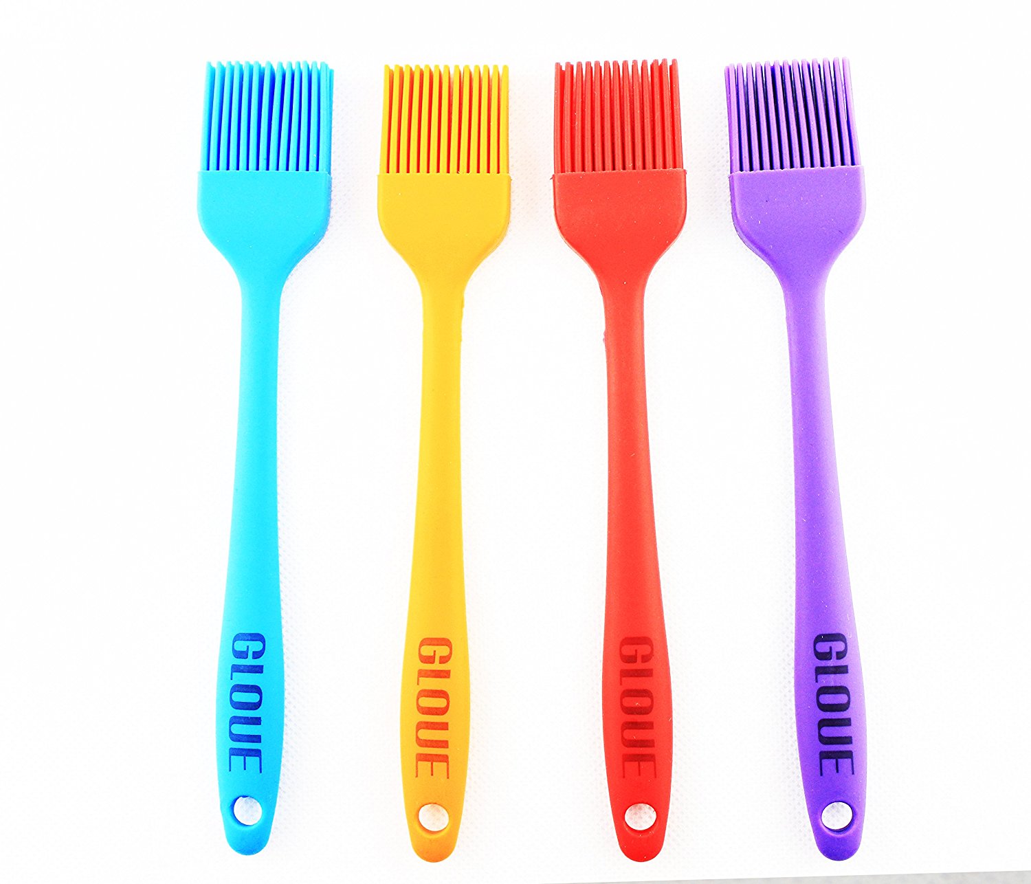 GLOUE Silicone Pastry Brushes Set - Silicone Grill Barbecue Brush - 4 ...