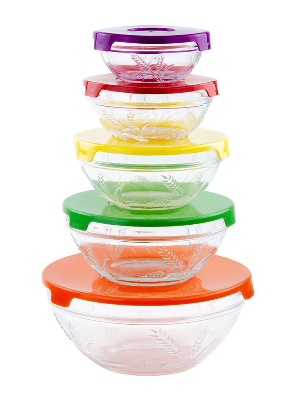 All Purpose Glass Bowl and Food Storage Containers 10 Pcs Set Glass