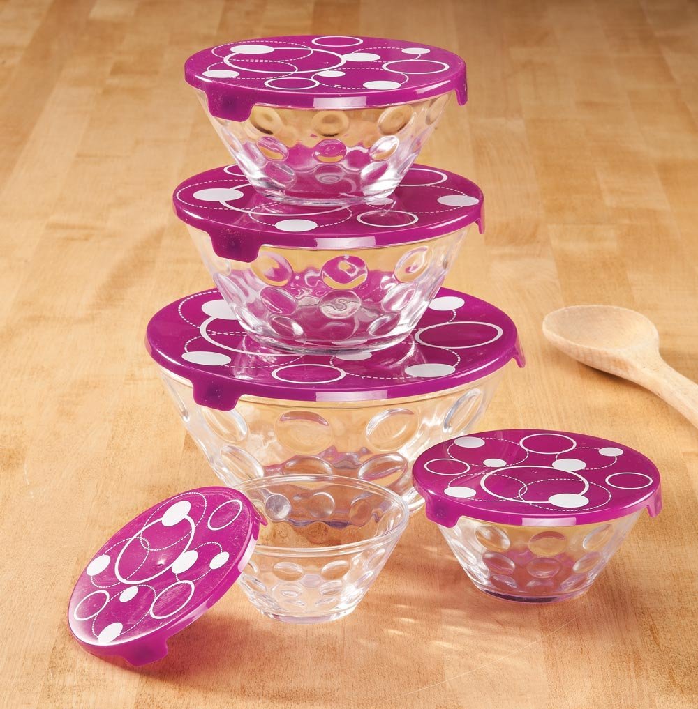 All Purpose Glass Bowl and Food Storage Containers 10 Pcs Set Glass