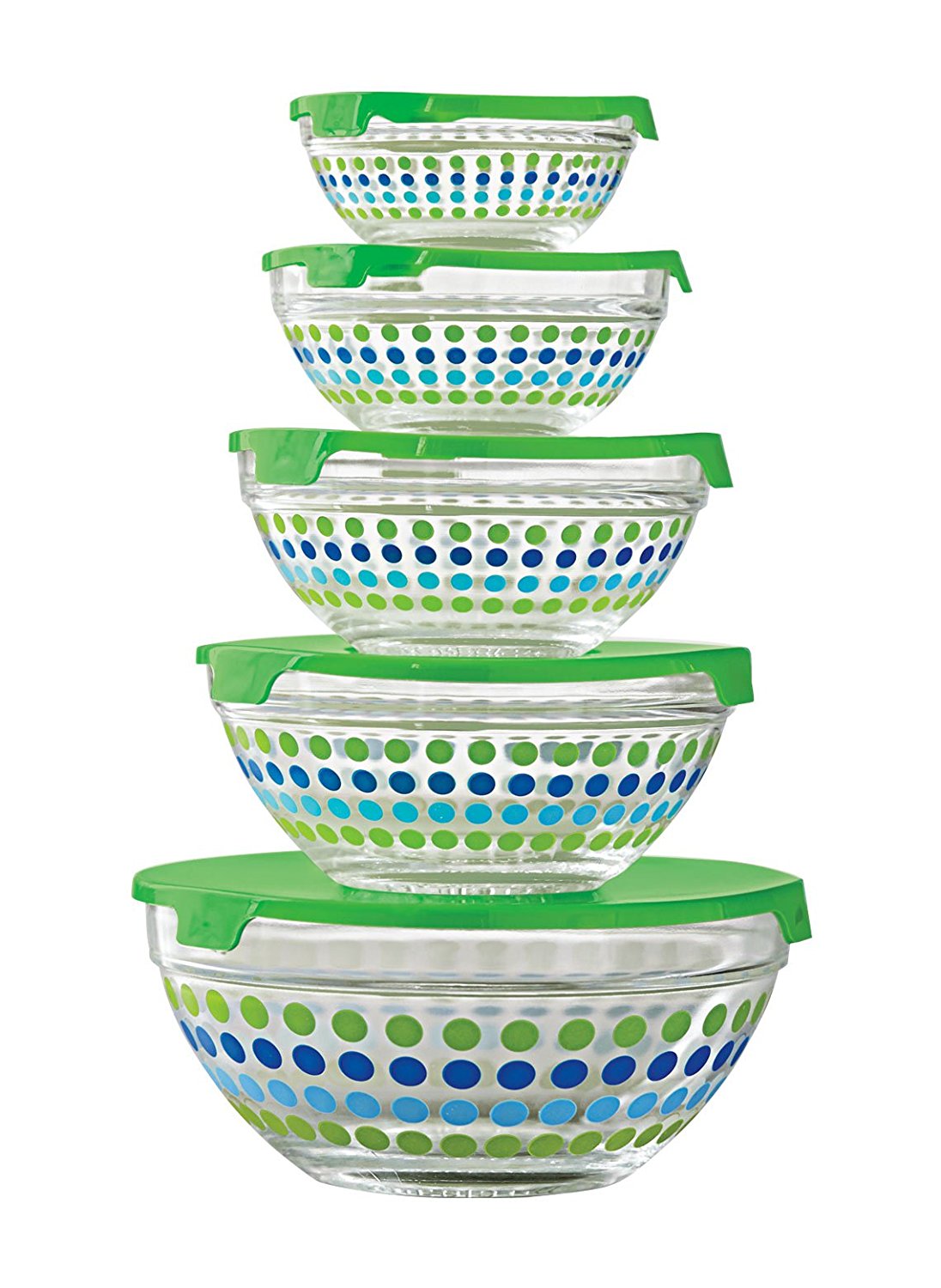 All Purpose Glass Bowl and Food Storage Containers 10 Pcs Set Glass