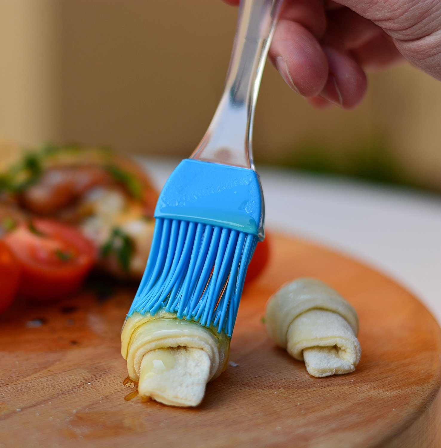 Basting Brush, Pastry Brush Silicone Basting Brush, Heat Oil Pastry Brush, Sauce Spreader, Baking Tools With Handle Cooking Brush For Baking, Cooking, Barbecue (Blue