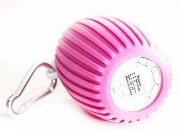 Soundshooter Bluetooth Portable Mini Speaker with a Hook in Protective Sleeve (Pink) N2