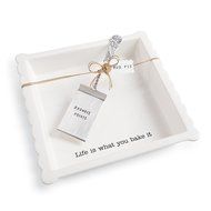 Mud Pie Brownie Baker Set, White N2