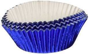 Jubilee Sweet Arts 50 Count Foil Cupcake Muffin Baking Cups, Blue