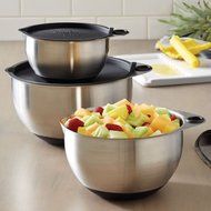 The Pampered Chef Stainless Mixing Bowl Set of 3 N2