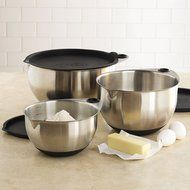 The Pampered Chef Stainless Mixing Bowl Set of 3 N3