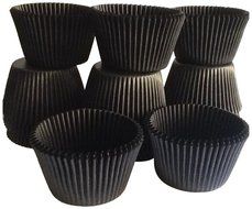 Oasis Supply Jumbo Baking Cups, 100-Count, Solid Black