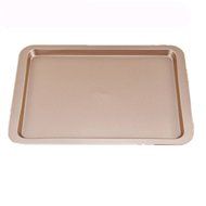 Lautechco 13 Inch Large Rectangular Baking Pan ,Oven Chassis Cookie Baking Dish (Gold)