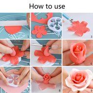 Chunshop Fondant Cake Sugarcraft Rose Flower Decorating Cookie Mold Gum Paste Cutter Tool N8