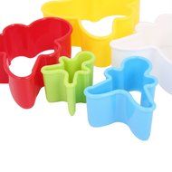 Crazy Egg Plastic Two Sided Round Cookie Cutter Set (6 Pc) N5