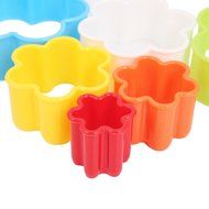 Crazy Egg Plastic Two Sided Round Cookie Cutter Set (6 Pc) N11