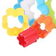 Crazy Egg Plastic Two Sided Round Cookie Cutter Set (6 Pc) N12