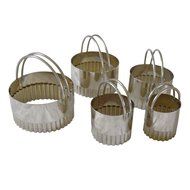 My Kitchen Mate Stainless Steel Biscuit Cutter Set 5 Piece High Quality Professional Cookie Cutters With Easy... N2