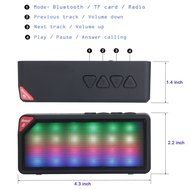 Soondar&reg; LED Flashing Light Mini Bluetooth Speaker/Cubic Rechargeable Rugged High Power Wireless Bluetooth Speaker... N2