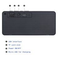 Soondar&reg; LED Flashing Light Mini Bluetooth Speaker/Cubic Rechargeable Rugged High Power Wireless Bluetooth Speaker... N3