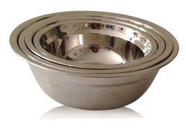 Checkered Chef Stainless Steel Mixing Bowl Set, 4 Metal Prep Bowls. Dishwasher Safe. N4