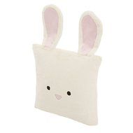 Best Home Fashion Rabbit Faux Fur Animal Pillow Cover (Set of 2), 18&quot; x 18&quot;, Pink N2