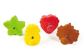 Silikomart Mini Cookie Cutters with Spring Ejection Feature, Set of 4, Assorted Christmas N6
