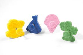 Silikomart Mini Cookie Cutters with Spring Ejection Feature, Set of 4, Assorted Christmas N12