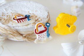 Silikomart Mini Cookie Cutters with Spring Ejection Feature, Set of 4, Assorted Christmas N14
