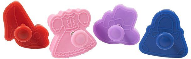 Silikomart Mini Cookie Cutters with Spring Ejection Feature, Set of 4, Assorted Christmas N18