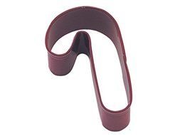 R&amp;M Candy Cane 3.5&quot; Cookie Cutter Red With Brightly Colored, Durable, Baked-on Polyresin Finish