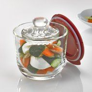 Hario Glass Pickles Maker, Small, Red N2