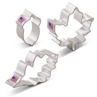 Autumn / Fall / Thanksgiving Cookie Cutter Set - 3 Piece - Oak Leaf, Maple Leaf and Acorn - Ann Clark - US Tin...