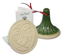 Celtic Heart Handled Ceramic Cookie Stamp or Press