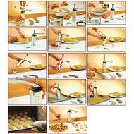 Cookie Press Kit, AmyTalk Stainless Steel Biscuit Press Set Includes 20 Discs &amp; 4 Icing Tips,Best Christmas Spritz... N8