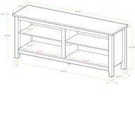 WE Furniture 58&quot; Wood TV Stand Storage Console, Espresso N4
