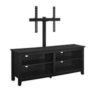 WE Furniture 58" Wood TV Stand Storage Console, Espresso N12