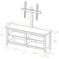 WE Furniture 58" Wood TV Stand Storage Console, Espresso N13