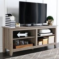 WE Furniture 58" Wood TV Stand Storage Console, Espresso N15