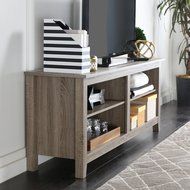 WE Furniture 58" Wood TV Stand Storage Console, Espresso N16