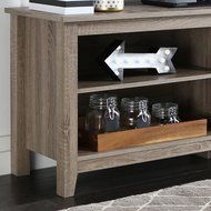 WE Furniture 58" Wood TV Stand Storage Console, Espresso N17